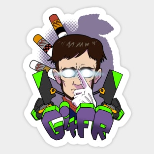 Evangelion Gendo Get in the F’n Robot Sticker